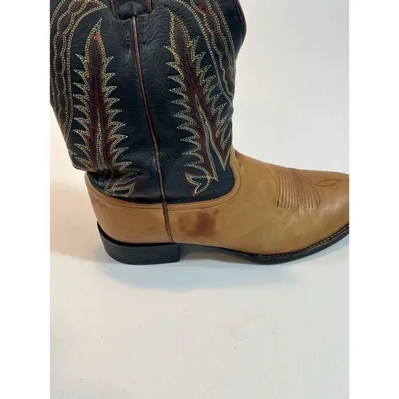 Tony Lama Boots Mens 8.5 B leather Cowboy Western - Picture 11 of 16